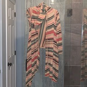 RL Striped cardigan wrap sweater